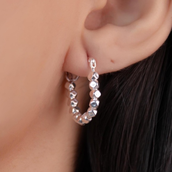 Minimalist Sterling Silver Hoops – Kate Spade Inspired Design - Picture 2 of 5